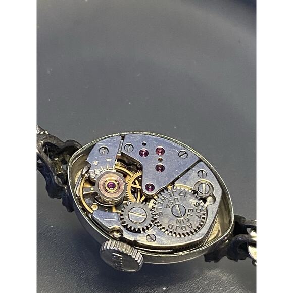 Elgin 10k Gold Filled Case Diamond Vintage Womens Watch Works Running Diamonds main image 10